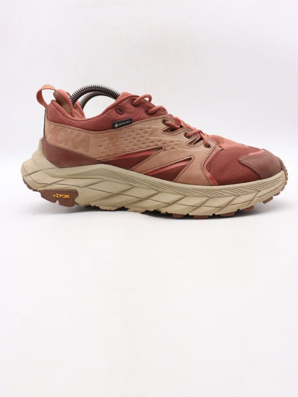 Hoka One One Anacapa Low GTX Women's 9 B Vibram Hiking Trail Shoes Brown Rust